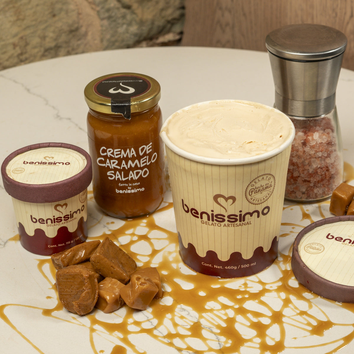 Gelato de Caramelo Salado Artesanal