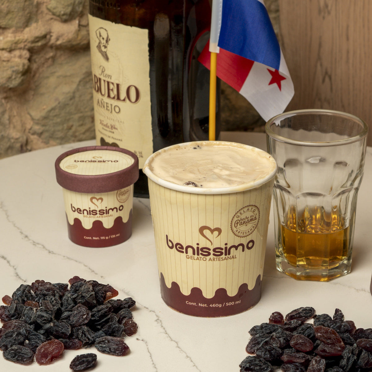 Gelato de Ron Pasas Artesanal